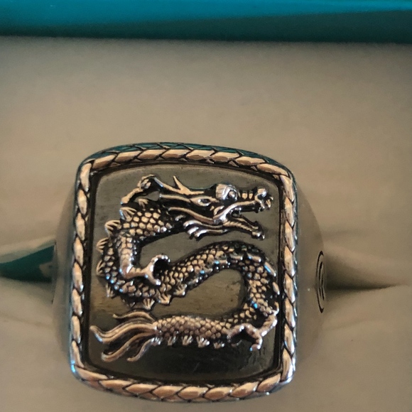 EFFY STERLING SILVER MENS DRAGON RING SIZE 10 - Picture 4 of 5
